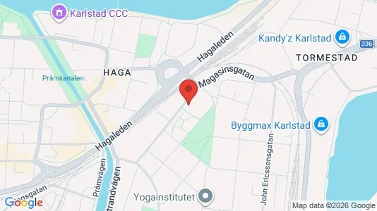 Kontorslokaler att hyra i Karlstad - kort over placeringen