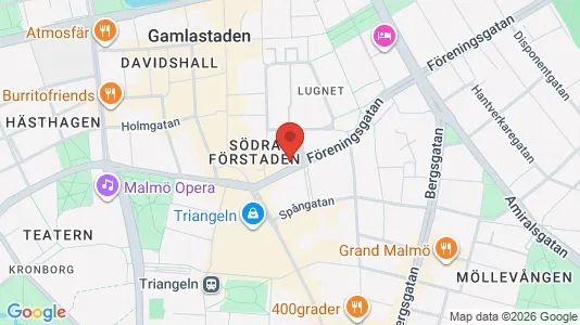 Kontorslokaler att hyra i Malmö Centrum - kort over placeringen