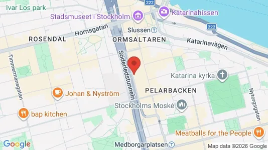 Kontorslokaler att hyra i Södermalm - kort over placeringen