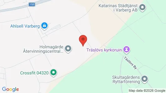 Industrilokaler att hyra i Varberg - kort over placeringen