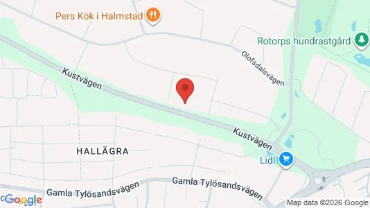Kontorslokaler att hyra i Halmstad - kort over placeringen