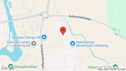 Industrilokaler att hyra i Linköping - kort over placeringen