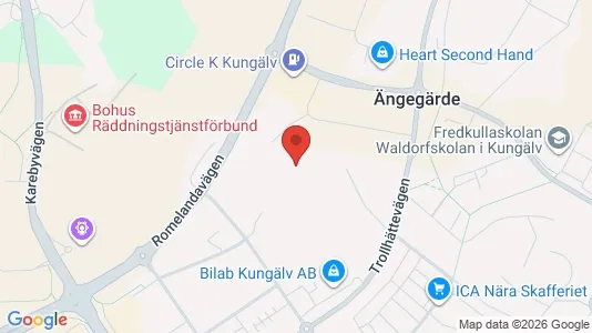 Lagerlokaler att hyra i Kungälv - kort over placeringen