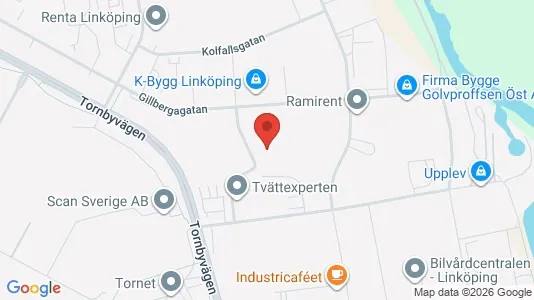 Industrilokaler att hyra i Linköping - kort over placeringen