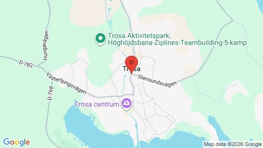 Butikslokaler att hyra i Trosa - kort over placeringen