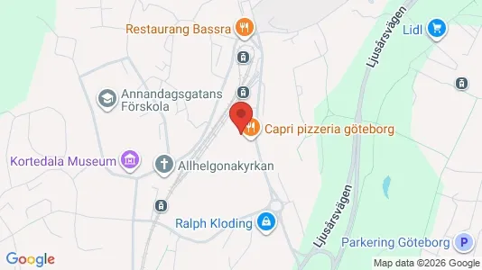 Industrilokaler att hyra i Göteborg Östra - kort over placeringen