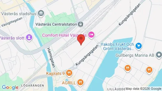 Kontorslokaler att hyra i Västerås - kort over placeringen