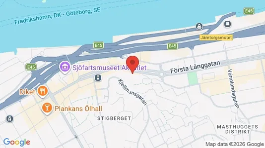 Kontorslokaler att hyra i Majorna-Linné - kort over placeringen