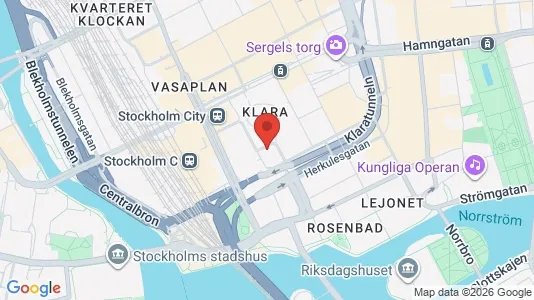 Kontorslokaler att hyra i Stockholm Innerstad - kort over placeringen
