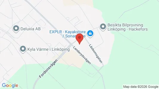 Industrilokaler att hyra i Linköping - kort over placeringen