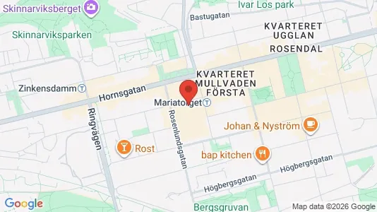 Kontorslokaler att hyra i Södermalm - kort over placeringen