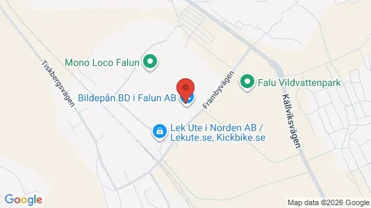 Lagerlokaler att hyra i Falun - kort over placeringen