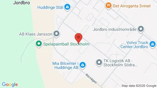 Industrilokaler att hyra i Haninge - kort over placeringen