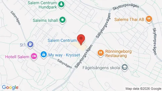 Lagerlokaler att hyra i Salem - kort over placeringen