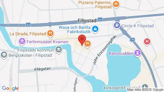 Kontorslokaler att hyra i Filipstad - kort over placeringen
