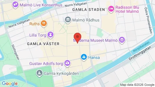 Kontorslokaler att hyra i Malmö Centrum - kort over placeringen