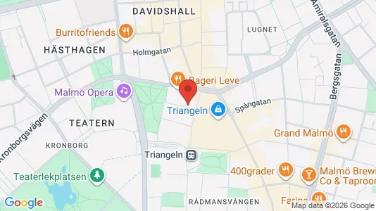 Kontorslokaler att hyra i Malmö Centrum - kort over placeringen