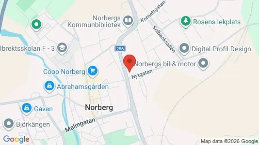 Industrilokaler att hyra i Norberg - kort over placeringen