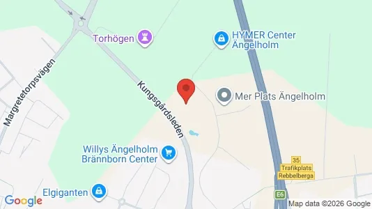 Kontorslokaler att hyra i Ängelholm - kort over placeringen