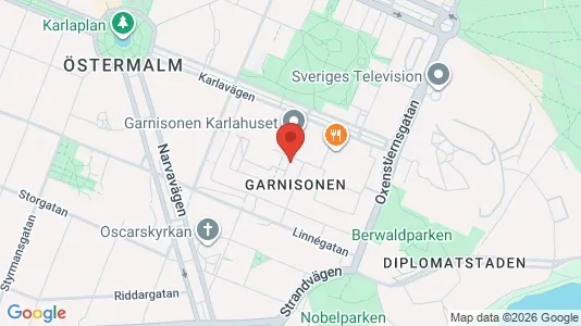 Kontorslokaler att hyra i Östermalm - kort over placeringen