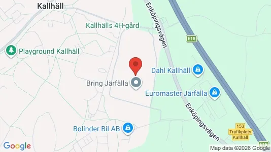 Industrilokaler att hyra i Järfälla - kort over placeringen