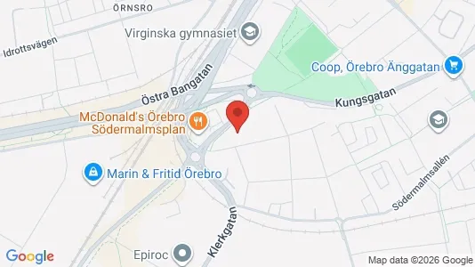 Kontorslokaler att hyra i Örebro - kort over placeringen