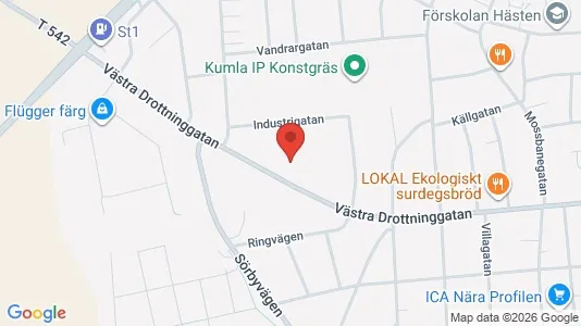 Industrilokaler att hyra i Kumla - kort over placeringen