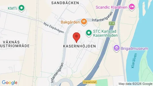 Kontorslokaler att hyra i Karlstad - kort over placeringen
