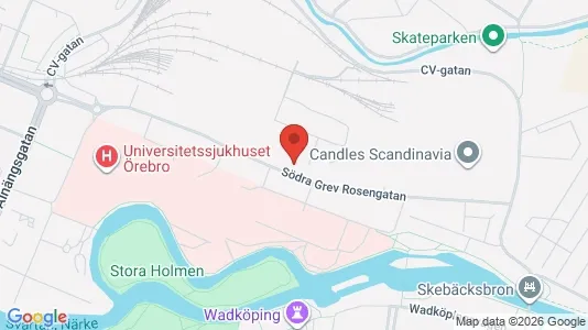 Kontorslokaler att hyra i Örebro - kort over placeringen