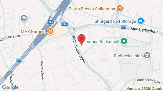 Industrilokaler att hyra i Sollentuna - kort over placeringen