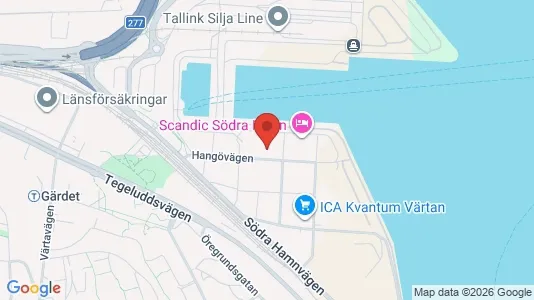 Kontorslokaler att hyra i Gärdet/Djurgården - kort over placeringen
