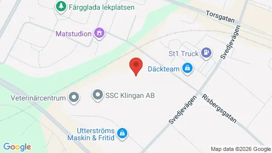 Affärslokaler att hyra i Skellefteå - kort over placeringen