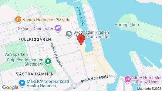 Kontorslokaler att hyra i Malmö Centrum - kort over placeringen