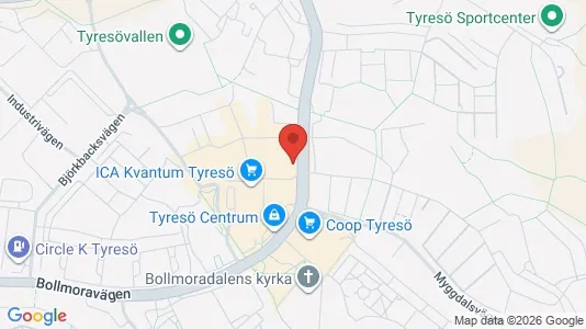 Kontorslokaler att hyra i Tyresö - kort over placeringen