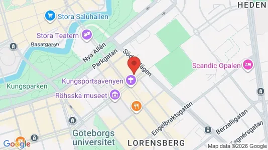 Kontorslokaler att hyra i Göteborg Centrum - kort over placeringen