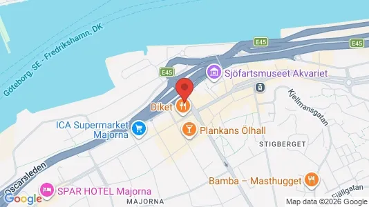 Kontorslokaler att hyra i Majorna-Linné - kort over placeringen