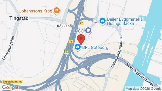 Kontorslokaler att hyra i Göteborg Östra - kort over placeringen
