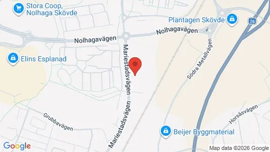 Kontorslokaler att hyra i Skövde - kort over placeringen