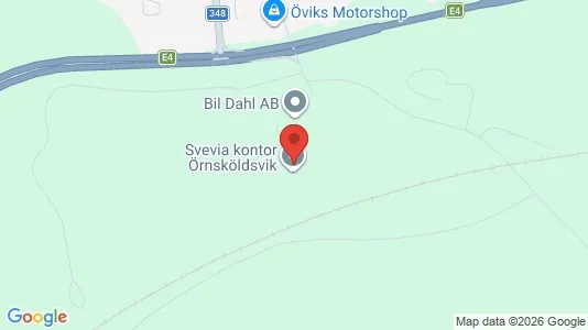 Affärslokaler att hyra i Örnsköldsvik - kort over placeringen