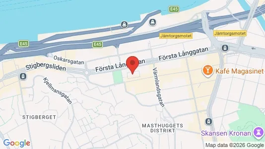 Kontorslokaler att hyra i Göteborg Centrum - kort over placeringen