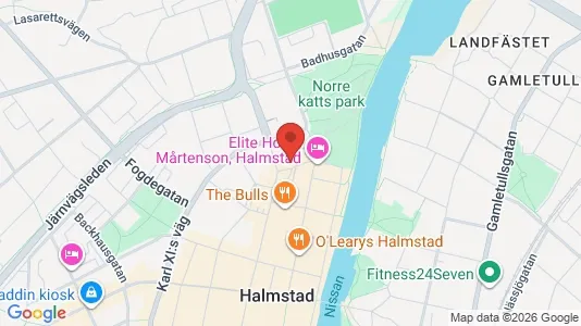 Kontorslokaler att hyra i Halmstad - kort over placeringen