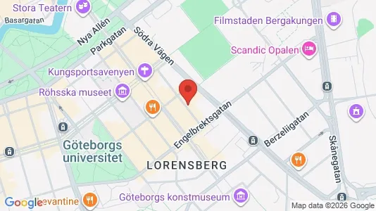 Kontorslokaler att hyra i Göteborg Centrum - kort over placeringen
