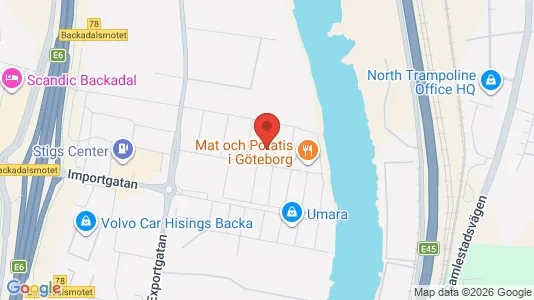 Kontorslokaler att hyra i Göteborg Östra - kort over placeringen