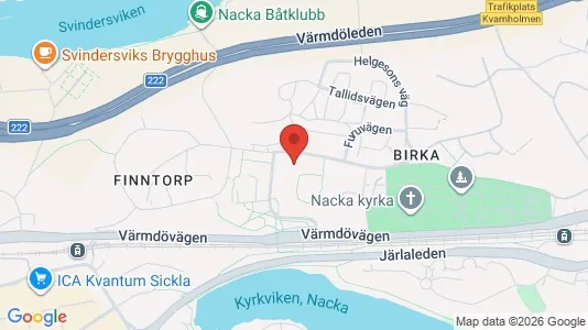 Affärslokaler att hyra i Nacka - kort over placeringen