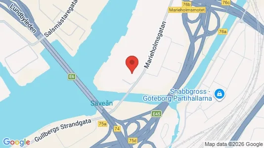 Kontorslokaler att hyra i Göteborg Östra - kort over placeringen