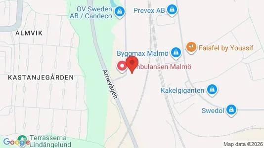 Kontorslokaler att hyra i Fosie - kort over placeringen