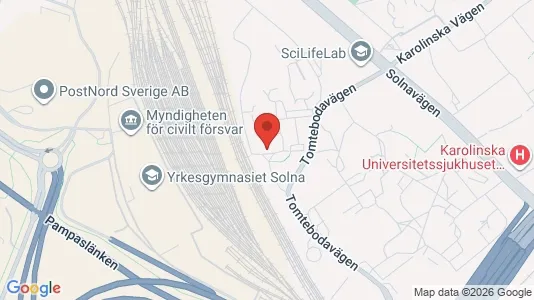 Kontorslokaler att hyra i Solna - kort over placeringen