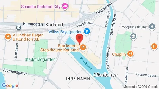 Kontorslokaler att hyra i Karlstad - kort over placeringen