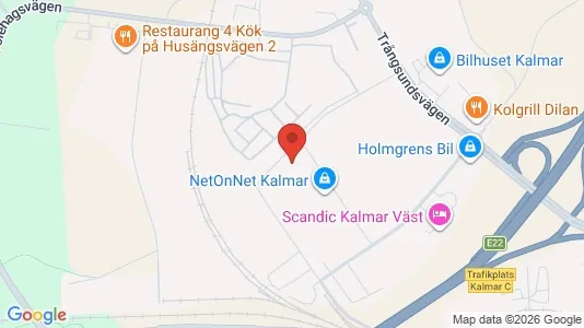 Industrilokaler att hyra i Kalmar - kort over placeringen