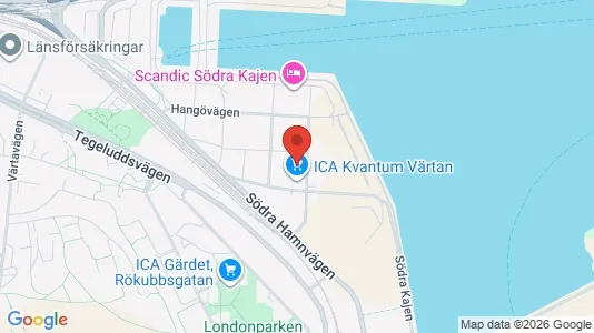 Kontorslokaler att hyra i Gärdet/Djurgården - kort over placeringen